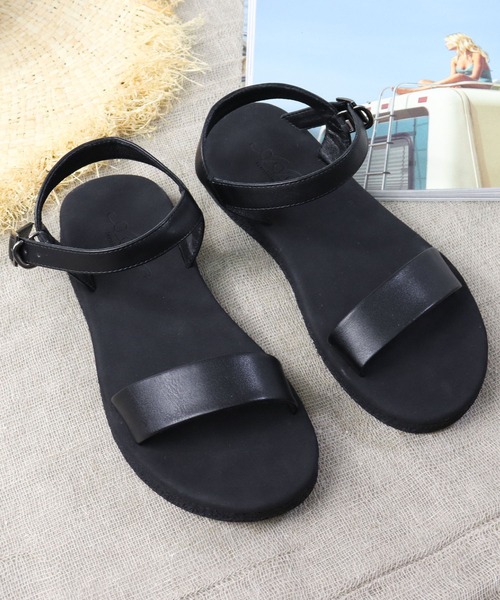 AAA+（サンエープラス）の「コンフォートフラットサンダル 華奢ストラップサンダル スライドサンダル（サンダル・レディース・ブラック系1/ブラウン系2/ダークブラウン系2/ホワイト系1/ベージュ系1/ブラック系3/ブラック系4/アイボリー系1/ダークブラウン系1/ブラック系2/アイボリー系2/ブラウン系1/ブラック系5/ホワイト系2/ブラウン系3・L/S/M/LL）」の3枚目の写真