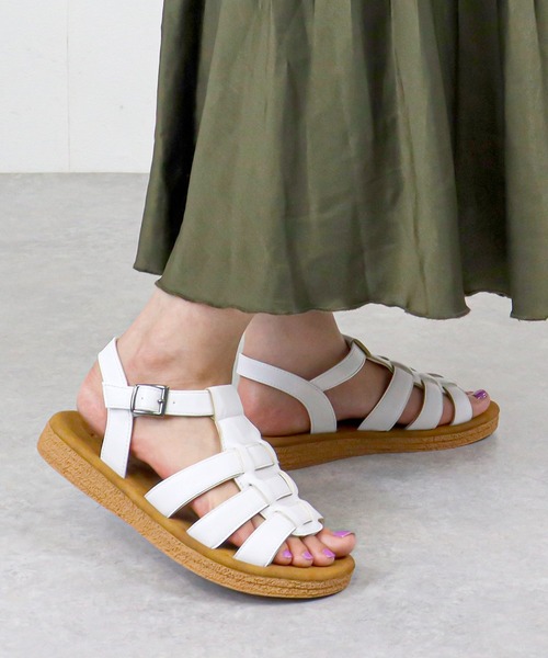 AAA+（サンエープラス）の「コンフォートフラットサンダル 華奢ストラップサンダル スライドサンダル（サンダル・レディース・ブラック系1/ブラウン系2/ダークブラウン系2/ホワイト系1/ベージュ系1/ブラック系3/ブラック系4/アイボリー系1/ダークブラウン系1/ブラック系2/アイボリー系2/ブラウン系1/ブラック系5/ホワイト系2/ブラウン系3・L/S/M/LL）」の19枚目の写真