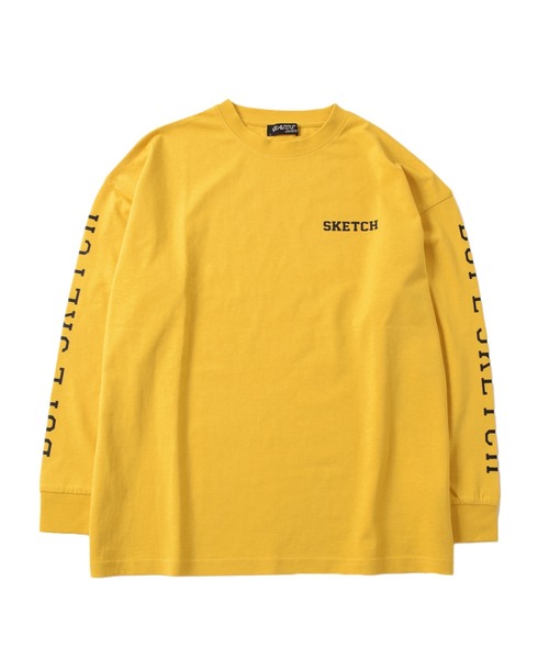 GLAZOS(グラソス)の「袖ロゴビッグ長袖Tシャツ(Tシャツ/カットソー・キッズ・ホワイト/ブラック/マスタード・160cm/170cm/150cm/140cm)」の3枚目の写真