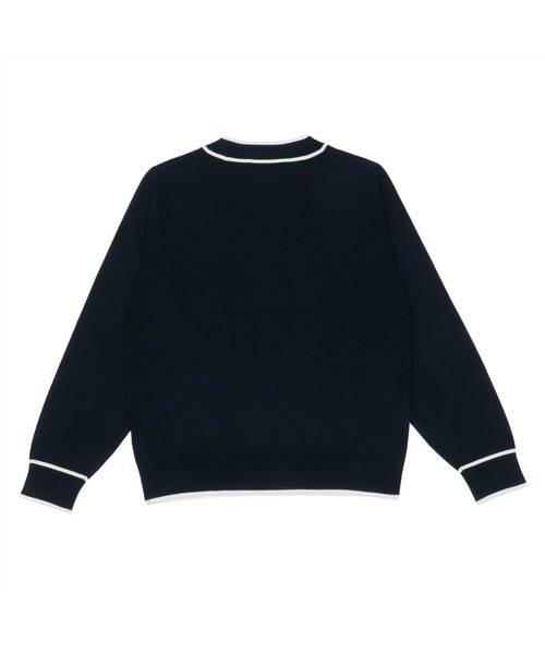 TOKYO SHIRTS（トウキョウシャツ）の「配色ボウタイ ニットプルオーバー（ニット/セーター・レディース・杢グレー/ネイビー・M/L）」の3枚目の写真