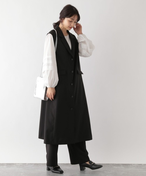 GLOBAL WORK（グローバルワーク）の「袖コンドッキングプルオーバー/MATINEE LINE/174544（Tシャツ/カットソー・レディース・ライトグレー/ブラック/オフホワイト・MEDIUM/LARGE）」の4枚目の写真