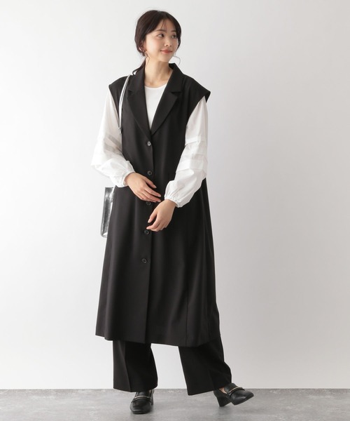 GLOBAL WORK（グローバルワーク）の「袖コンドッキングプルオーバー/MATINEE LINE/174544（Tシャツ/カットソー・レディース・ライトグレー/ブラック/オフホワイト・MEDIUM/LARGE）」の5枚目の写真