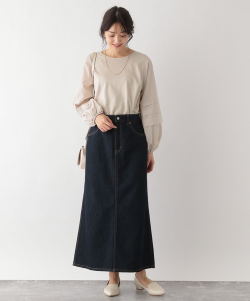 GLOBAL WORK（グローバルワーク）の「袖コンドッキングプルオーバー/MATINEE LINE/174544（Tシャツ/カットソー・レディース・ライトグレー/ブラック/オフホワイト・MEDIUM/LARGE）」の11枚目の写真