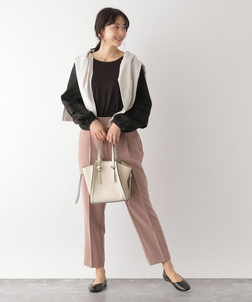 GLOBAL WORK（グローバルワーク）の「袖コンドッキングプルオーバー/MATINEE LINE/174544（Tシャツ/カットソー・レディース・ライトグレー/ブラック/オフホワイト・MEDIUM/LARGE）」の14枚目の写真