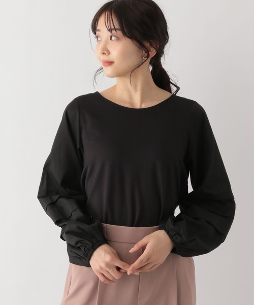 GLOBAL WORK（グローバルワーク）の「袖コンドッキングプルオーバー/MATINEE LINE/174544（Tシャツ/カットソー・レディース・ライトグレー/ブラック/オフホワイト・MEDIUM/LARGE）」の17枚目の写真