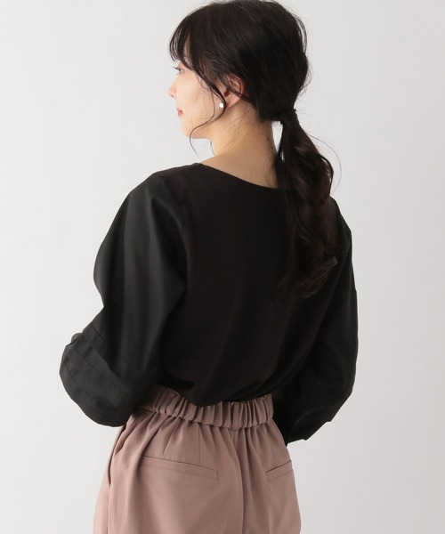 GLOBAL WORK（グローバルワーク）の「袖コンドッキングプルオーバー/MATINEE LINE/174544（Tシャツ/カットソー・レディース・ライトグレー/ブラック/オフホワイト・MEDIUM/LARGE）」の18枚目の写真