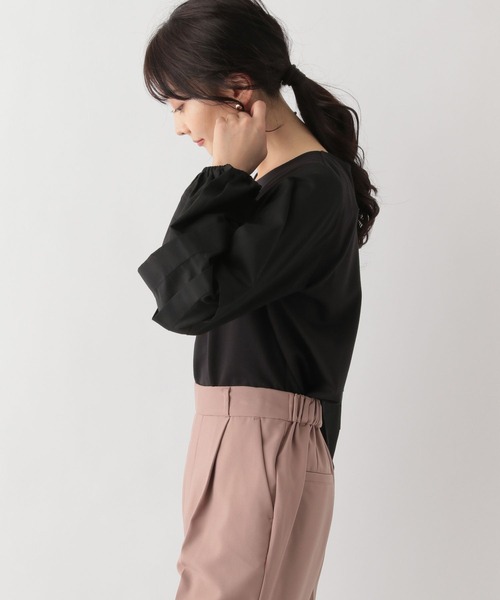 GLOBAL WORK（グローバルワーク）の「袖コンドッキングプルオーバー/MATINEE LINE/174544（Tシャツ/カットソー・レディース・ライトグレー/ブラック/オフホワイト・MEDIUM/LARGE）」の19枚目の写真