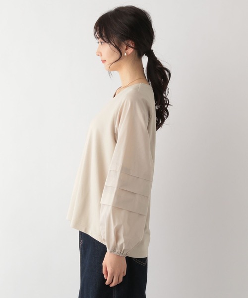 GLOBAL WORK（グローバルワーク）の「袖コンドッキングプルオーバー/MATINEE LINE/174544（Tシャツ/カットソー・レディース・ライトグレー/ブラック/オフホワイト・MEDIUM/LARGE）」の21枚目の写真