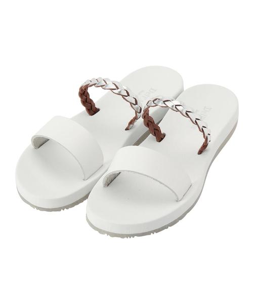 ODETTE E ODILE(オデットエオディール)の「Dell’Arte Wベルト SD(サンダル・レディース・ブラック/ホワイト・36/35/38/37)」の1枚目の写真