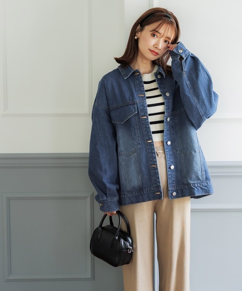 coca(coca)(コカ)の「デニムジャケット(デニムジャケット・レディース・ライトブルー/ブルー・M/L)」の2枚目の写真