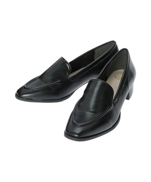 Te chichi TERRASSE（テチチテラス）の「チャンキーヒールローファー（ローファー・レディース・ブラック/オフホワイト/グリーン・MEDIUM/LARGE）」の5枚目の写真