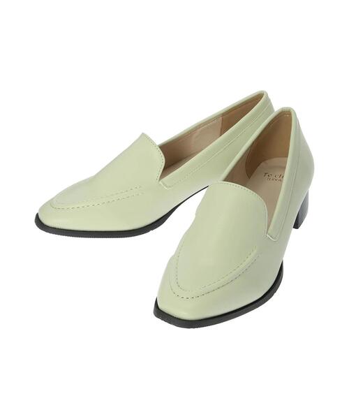 Te chichi TERRASSE（テチチテラス）の「チャンキーヒールローファー（ローファー・レディース・ブラック/オフホワイト/グリーン・MEDIUM/LARGE）」の8枚目の写真