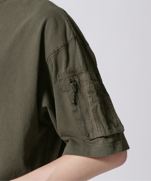 AVIREX（アヴィレックス）の「FADE WASH CIGAR POCKET T-SHIRT / フェイド ウォッシュ シガー ポケット Tシャツ / AVIREX / アヴィレックス（Tシャツ/カットソー・メンズ・ブラック/オレンジ/ホワイト系2/オリーブ系・L/M/XL/2XL）」の11枚目の写真