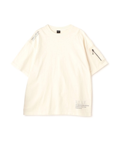 AVIREX（アヴィレックス）の「FADE WASH CIGAR POCKET T-SHIRT / フェイド ウォッシュ シガー ポケット Tシャツ / AVIREX / アヴィレックス（Tシャツ/カットソー・メンズ・ブラック/オレンジ/ホワイト系2/オリーブ系・L/M/XL/2XL）」の15枚目の写真