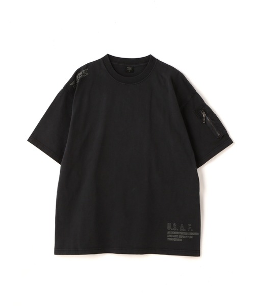 AVIREX（アヴィレックス）の「FADE WASH CIGAR POCKET T-SHIRT / フェイド ウォッシュ シガー ポケット Tシャツ / AVIREX / アヴィレックス（Tシャツ/カットソー・メンズ・ブラック/オレンジ/ホワイト系2/オリーブ系・L/M/XL/2XL）」の18枚目の写真