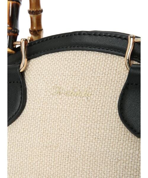 Te chichi(テチチ)の「ラウンドキャンバスバッグ(ハンドバッグ・レディース・ベージュ/ブラック・フリ-)」の13枚目の写真