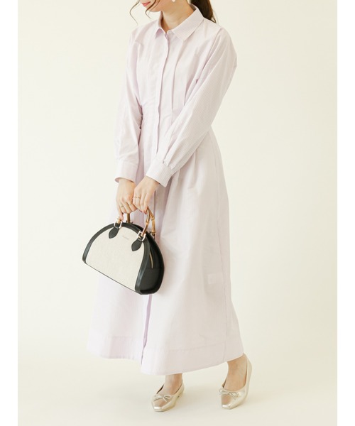 Te chichi(テチチ)の「ラウンドキャンバスバッグ(ハンドバッグ・レディース・ベージュ/ブラック・フリ-)」の18枚目の写真