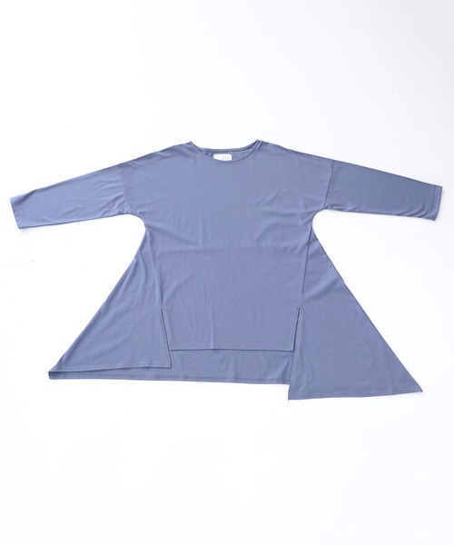 osharewalker（オシャレウォーカー）の「【廃盤】『裾アシメフレアカットソー』（Tシャツ/カットソー・レディース・グレイッシュブルー/ブラック/オフホワイト・FREE）」の14枚目の写真