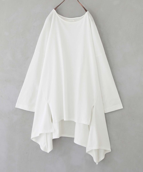 osharewalker（オシャレウォーカー）の「【廃盤】『裾アシメフレアカットソー』（Tシャツ/カットソー・レディース・グレイッシュブルー/ブラック/オフホワイト・FREE）」の21枚目の写真