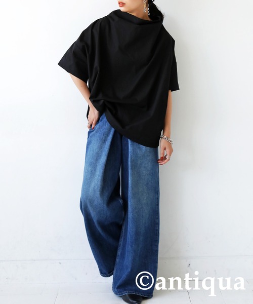 antiqua（アンティカ）の「綿100%変形モードトップス（その他トップス・レディース・ブラック・FREE）」の9枚目の写真
