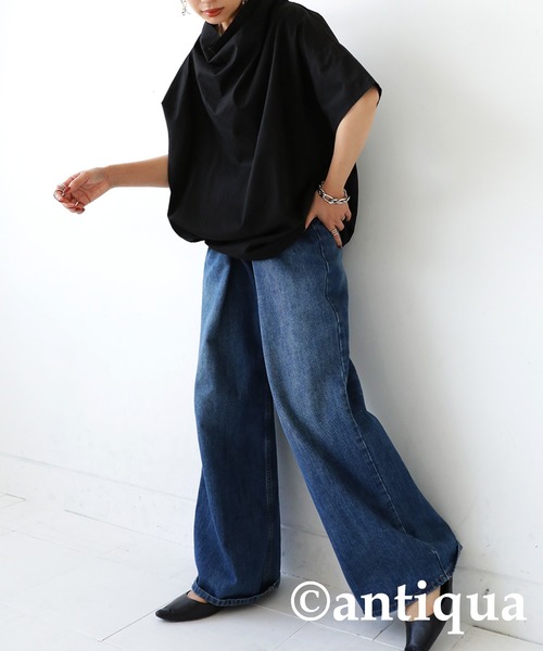 antiqua（アンティカ）の「綿100%変形モードトップス（その他トップス・レディース・ブラック・FREE）」の10枚目の写真