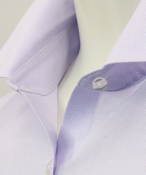 TOKYO SHIRTS(トウキョウシャツ)の「形態安定ノーアイロン レギュラー 七分袖ビジネスワイシャツ(ビジネスシャツ・レディース・ラベンダー・XL/S/L/M/LL/XS)」の2枚目の写真