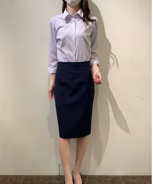 TOKYO SHIRTS(トウキョウシャツ)の「形態安定ノーアイロン レギュラー 七分袖ビジネスワイシャツ(ビジネスシャツ・レディース・ラベンダー・XL/S/L/M/LL/XS)」の7枚目の写真