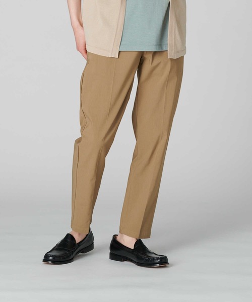 PLUS ONE(プラスワン)の「【接触冷感】【PLUS ONE】サラサラスリムトラウザー / 吸水速乾(スラックス・メンズ・ブラック/ベージュ/ネイビー/オリーブ/ブラック×グレー・S/M/L/XL)」の9枚目の写真