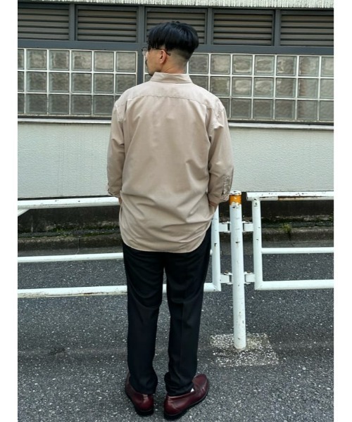 PLUS ONE(プラスワン)の「【接触冷感】【PLUS ONE】サラサラスリムトラウザー / 吸水速乾(スラックス・メンズ・ブラック/ベージュ/ネイビー/オリーブ/ブラック×グレー・S/M/L/XL)」の21枚目の写真