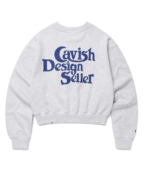 Cavish(カビシ)の「CAVISH/セラーロゴプルオーバ(ウラケ) 2197537(スウェット・レディース・ライトグレー/ネイビー・FREE)」の1枚目の写真