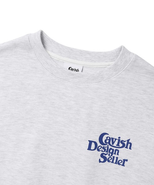 Cavish(カビシ)の「CAVISH/セラーロゴプルオーバ(ウラケ) 2197537(スウェット・レディース・ライトグレー/ネイビー・FREE)」の7枚目の写真