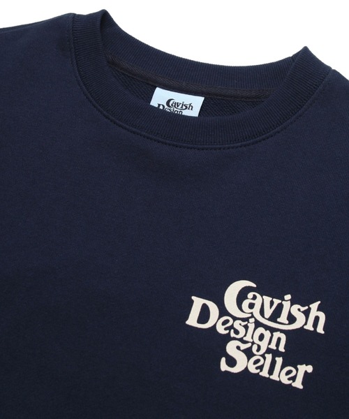 Cavish(カビシ)の「CAVISH/セラーロゴプルオーバ(ウラケ) 2197537(スウェット・レディース・ライトグレー/ネイビー・FREE)」の8枚目の写真