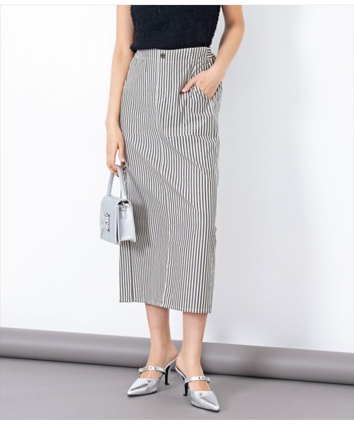 LATINA（ラティーナ）の「ストライプロングスカート（スカート・レディース・ブラック×ホワイト・FREE）」の10枚目の写真