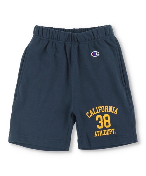 Champion(チャンピオン)の「【Champion チャンピオン】スウェットハーフパンツ(スウェットパンツ・キッズ・ネイビー/キナリ・130/140/110/120/100)」の1枚目の写真