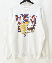【ヴィンテージ古着】90's USA イーグルプリント クルーネックスウェット USA製