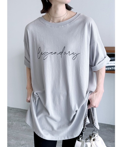 筆記体ロゴビッグTシャツ（Tシャツ/カットソー）｜reca（レカ