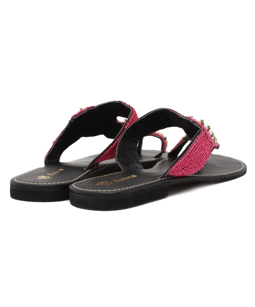 チャイハネ（チャイハネ）の「【チャイハネ】リーフビーズトングサンダル（サンダル・レディース・ブラウン/ブラック・FREE）」の4枚目の写真