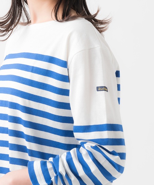 Le Minor(ルミノア)の「Le minor / ルミノア パネルボーダー ビッグT Tシャツ ボーダー Tシャツ 20JL15704WVF GST(Tシャツ/カットソー・レディース・ブルー/ネイビー/グリーン・1/0)」の15枚目の写真