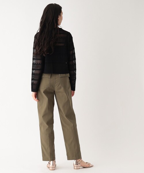 OPAQUE.CLIP（オペークドットクリップ）の「◆スカシ柄編みニットカーディガン【洗える】（カーディガン/ボレロ・レディース・ホワイト系/ブラック/ダークオレンジ・00）」の14枚目の写真