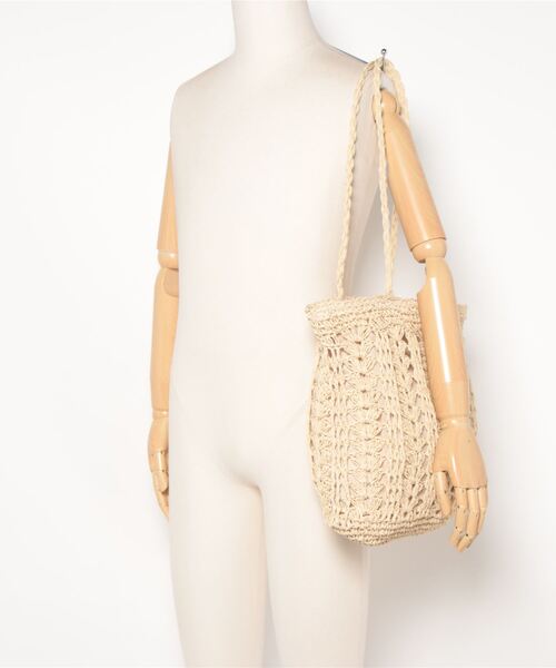 flower（フラワー）の「リラックスクロシェトート（トートバッグ・レディース・ブラウン/アイボリー・FREE）」の10枚目の写真