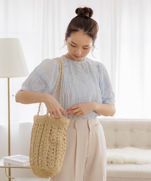 flower（フラワー）の「リラックスクロシェトート（トートバッグ・レディース・ブラウン/アイボリー・FREE）」の16枚目の写真