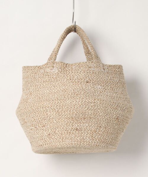 EARTH MADE（アースメイド）の「COLLAPSIBLE JUTE TOTE（かごバッグ・レディース・ブラック/グレー系その他/グレー/ナチュラル/オレンジ系その他/ホワイト/ホワイト系その他/グリーン系その他/ブルー系その他・FREE）」の3枚目の写真