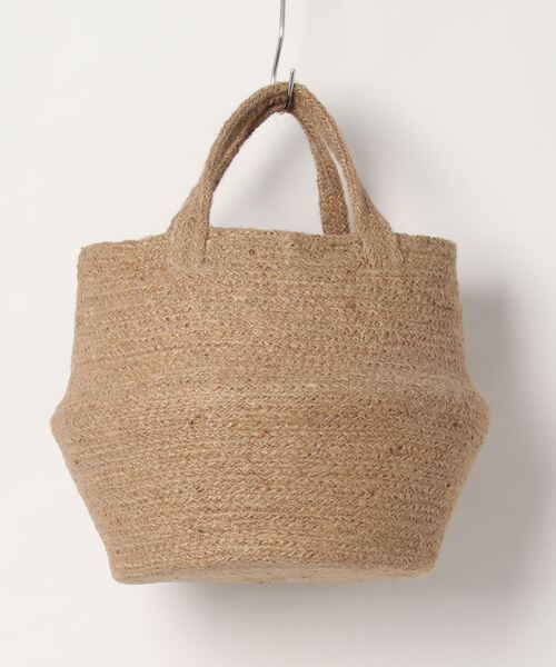 EARTH MADE（アースメイド）の「COLLAPSIBLE JUTE TOTE（かごバッグ・レディース・ブラック/グレー系その他/グレー/ナチュラル/オレンジ系その他/ホワイト/ホワイト系その他/グリーン系その他/ブルー系その他・FREE）」の7枚目の写真