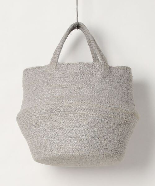 EARTH MADE（アースメイド）の「COLLAPSIBLE JUTE TOTE（かごバッグ・レディース・ブラック/グレー系その他/グレー/ナチュラル/オレンジ系その他/ホワイト/ホワイト系その他/グリーン系その他/ブルー系その他・FREE）」の5枚目の写真