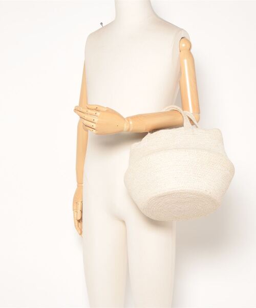 EARTH MADE（アースメイド）の「COLLAPSIBLE JUTE TOTE（かごバッグ・レディース・ブラック/グレー系その他/グレー/ナチュラル/オレンジ系その他/ホワイト/ホワイト系その他/グリーン系その他/ブルー系その他・FREE）」の17枚目の写真