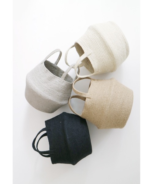 EARTH MADE（アースメイド）の「COLLAPSIBLE JUTE TOTE（かごバッグ・レディース・ブラック/グレー系その他/グレー/ナチュラル/オレンジ系その他/ホワイト/ホワイト系その他/グリーン系その他/ブルー系その他・FREE）」の10枚目の写真