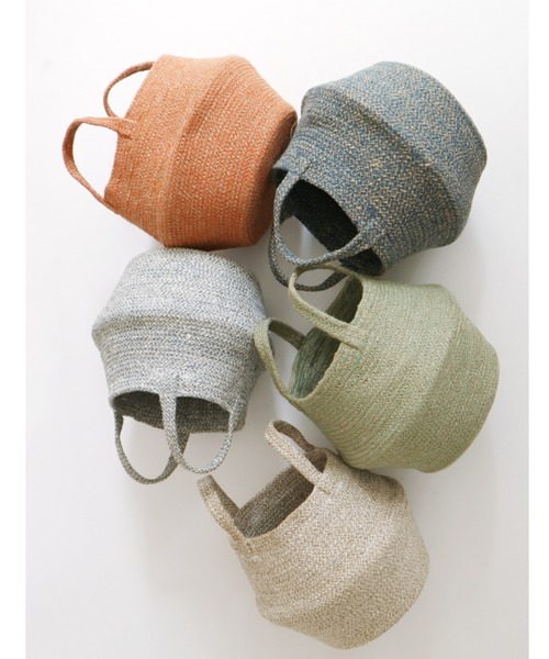 EARTH MADE（アースメイド）の「COLLAPSIBLE JUTE TOTE（かごバッグ・レディース・ブラック/グレー系その他/グレー/ナチュラル/オレンジ系その他/ホワイト/ホワイト系その他/グリーン系その他/ブルー系その他・FREE）」の12枚目の写真