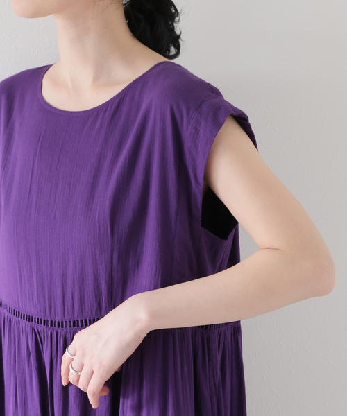 SLOBE IENA normment/ノーメント ワンピース　ブラック セール】【normment/ノーメント】 stripe cotton n/s ワンピース