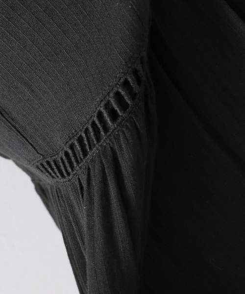 SLOBE IENA 【normment/ノーメント】ワンピース　黒 セール】【normment/ノーメント】 stripe cotton n/s ワンピース