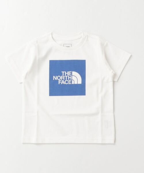 THE NORTH FACE(ザノースフェイス)の「ザ ノース フェイス THE NORTH FACE S/S Colored Square Logo Tee_ショートスリーブスモールスクエアロゴティー(Tシャツ/カットソー・キッズ・ホワイト×ブルー/ホワイト/ホワイト×ピンク・150cm/140cm/110cm/100cm/120cm/130cm)」の1枚目の写真